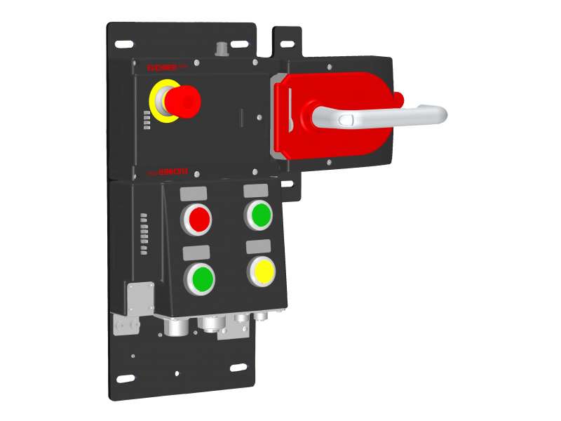 EUCHNER Locking set MGB-L2...-PN (guard locking by solenoid force) with 5 buttons, 7/8'' and M12 plugs, MGB-L2HEB-PNA-R-161483