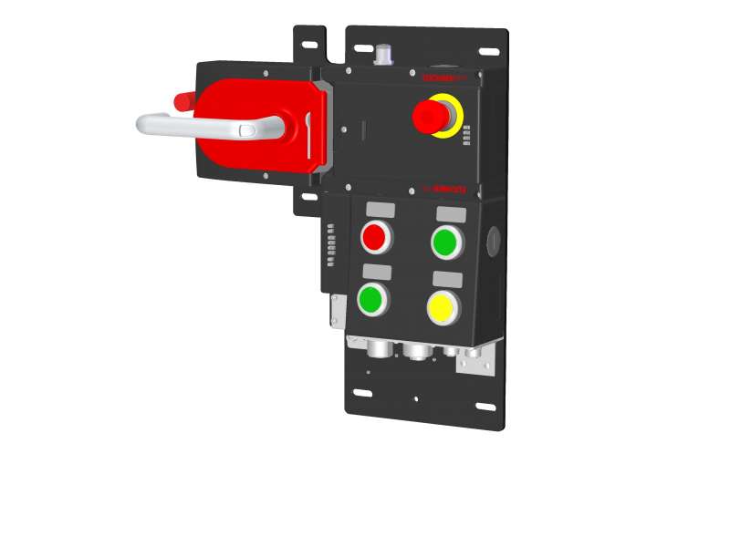 EUCHNER Locking set MGB-L2...-PN (guard locking by solenoid force) with 5 control elements, 7/8'' and M12 plugs, MGB-L2HEB-PNA-L-161484