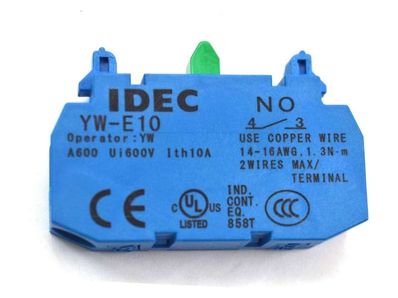 IDEC Accessories YW series, contact bloc, 1 NO; YW-E10