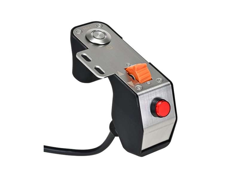 IDEC Assist Wheel Drive controller with power button, illuminated stop button, and status indicator light; EW9Z-1AC2R