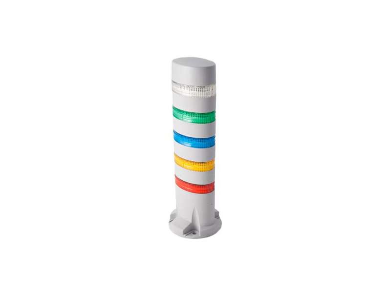 IDEC LED Tower Direct Mount 5 Tier - red yellow blue green white; LD6A-5DQW-RYSGW