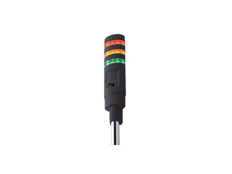 IDEC LED Tower Pole L Mount 3 Tier - red yellow green, Steady/Flashing/Alarm; LD6A-3KZQB-RYG