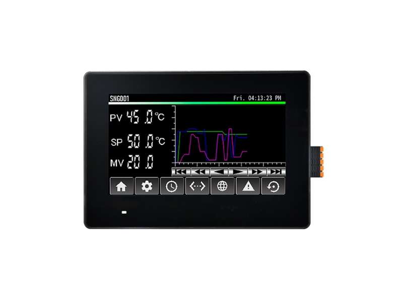 IDEC Main unit, Controller with operator interface, 4.3-inch wide, Black bezel, Source output; FT1J-4F14SAG-B