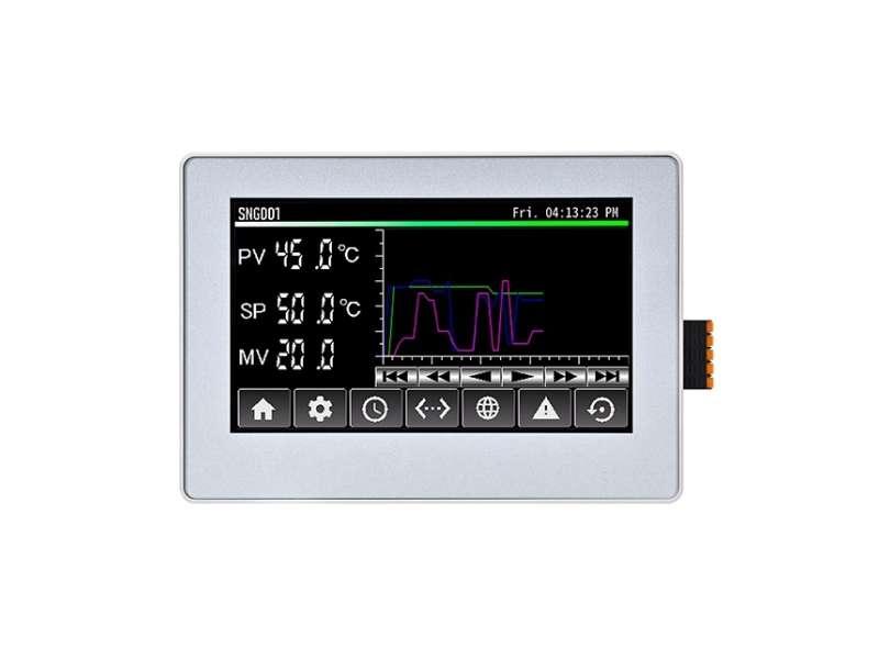 IDEC Main unit, Controller with operator interface, 4.3-inch wide, Silver bezel, Source output; FT1J-4F14SAG-S