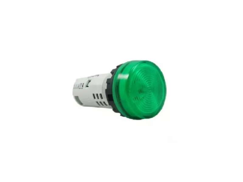 IDEC Pilot light / YW series, Ø30mm button, Plastic bezel , Unibody Green 230/240V AC/DC; YW1P-1UQM3G