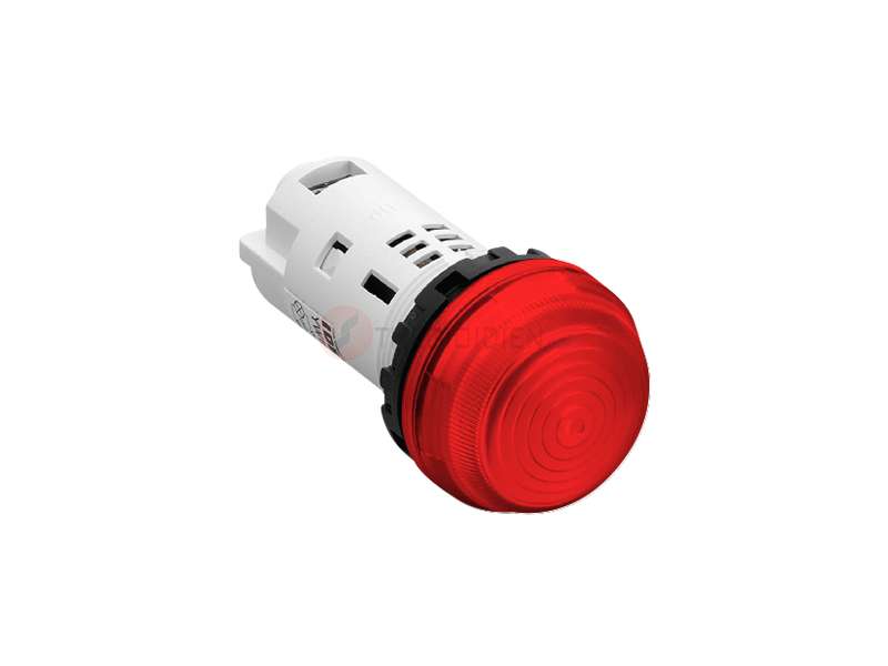 IDEC Pilot light / YW series, Ø30mm dome pilot light /extended button, Plastic bezel , Unibody Red 24V AC/DC; YW1P-2UQ4R