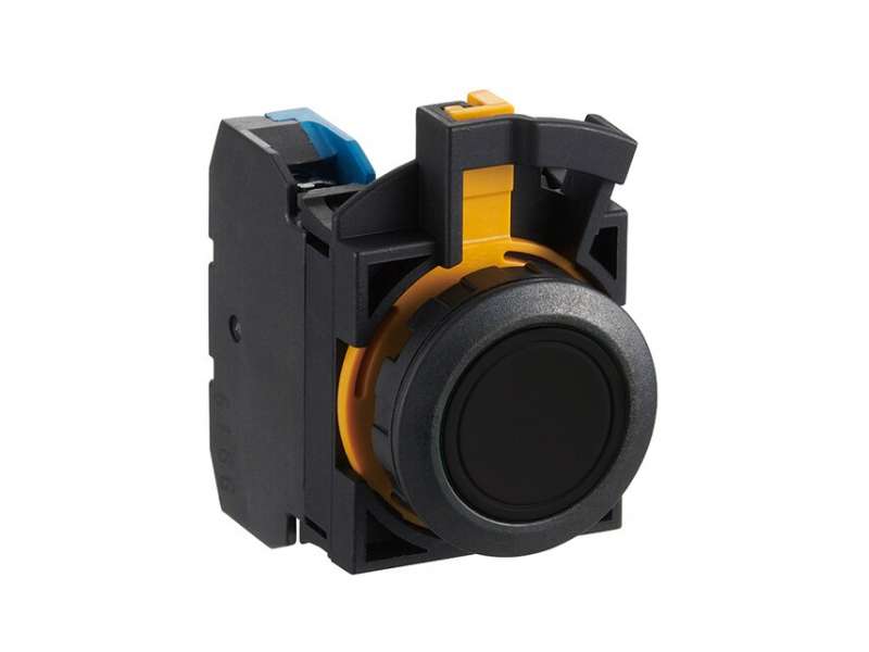 IDEC Pushbutton - non illuminated / Black Round flush Plastic bezel 1NO Momentary; CW1B-M1E10B