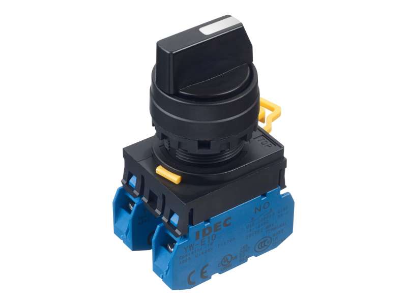 IDEC Selector switches - non illuminated / YW series, 3 positions maintained, Plastic bezel , 2NO, 0NC; YW1S-3E20