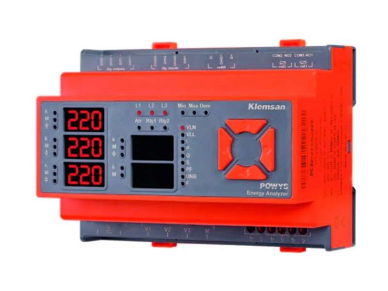 Klemsan 3Ø Energy Analyzer POWYS 506RS, 0-6A CT; 606603