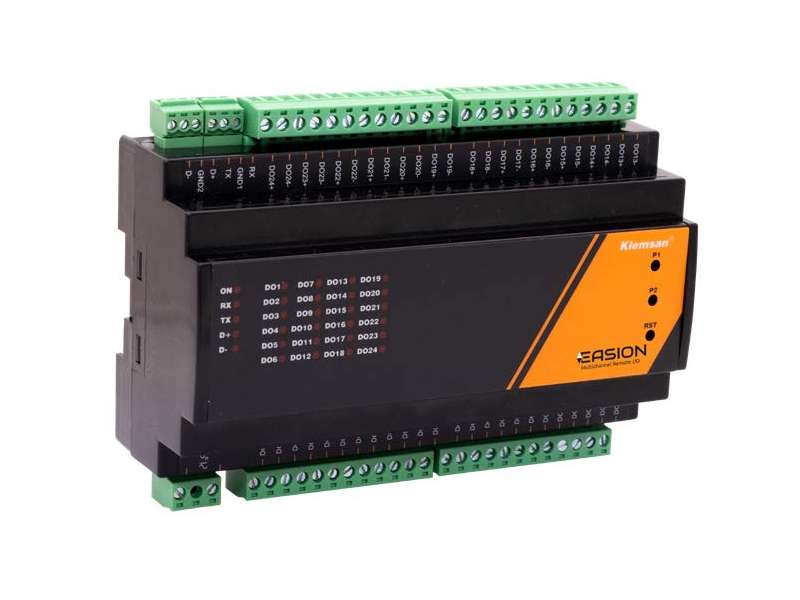 Klemsan Multi-Channel Remote I/O, RS485, RS232, 12 DI (wet), 12 RO; 260017