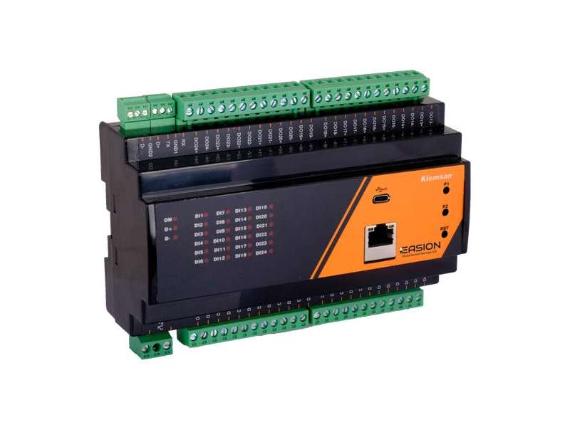 Klemsan Multi-Channel Remote I/O, RS485, USB, Ethernet (Modbus TCP), 12 DI (wet), 12 DO; 260105