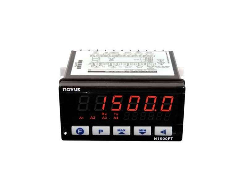 NOVUS N1500-FT Flow Rate & Totalization Panel Meter, 2 relays out; 81500FT020