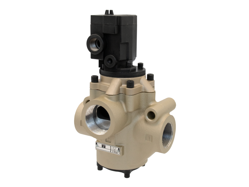 ROSS EUROPA 27 Series, 3/2 Single Solenoid Pilot Valve, Normally Open, Spring Return, Ports (In-Out) 1-1/4'', NPT, Ports (Exhaust) 1-1/2'' N