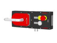 EUCHNER Locking set MGB-L2H-ARA-L-110616 (guard locking by solenoid force) with 2 pushbuttons, emergency stop, incl. label carrier, RC18