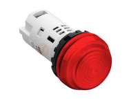 IDEC Pilot light / YW series, Ø30mm dome pilot light /extended button, Plastic bezel , Unibody Red 24V AC/DC; YW1P-2UQ4R