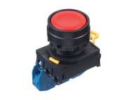 IDEC Pushbutton - non illuminated / YW series, Ø30mm button, Momentary, Plastic bezel , 1NO, 0NC Red; YW1B-M1E10R