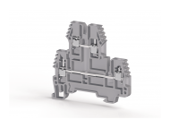 Klemsan 2,5mm2,screw type,1 input 1 output double deck terminal block,Insulation material PA,Grey; 325249