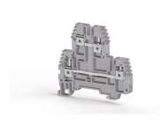 Klemsan 4 mm2, Screw connection, Double-level 1 In 1 Out terminal block, Insulation material PA, Grey; 325349