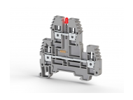 Klemsan 4mm2,screw type,24V AC with Led,double deck terminal block,Insulation material PA,Grey,PIK 4NLD ; 319319