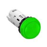 IDEC Pilot light / YW series, Ø30mm dome pilot light /extended button, Plastic bezel , Unibody Green 230/240V AC/DC; YW1P-2UQM3G - slika 2