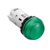 IDEC Pilot light / YW series, Ø30mm dome pilot light /extended button, Plastic bezel , Unibody Green 230/240V AC/DC; YW1P-2UQM3G - slika 1